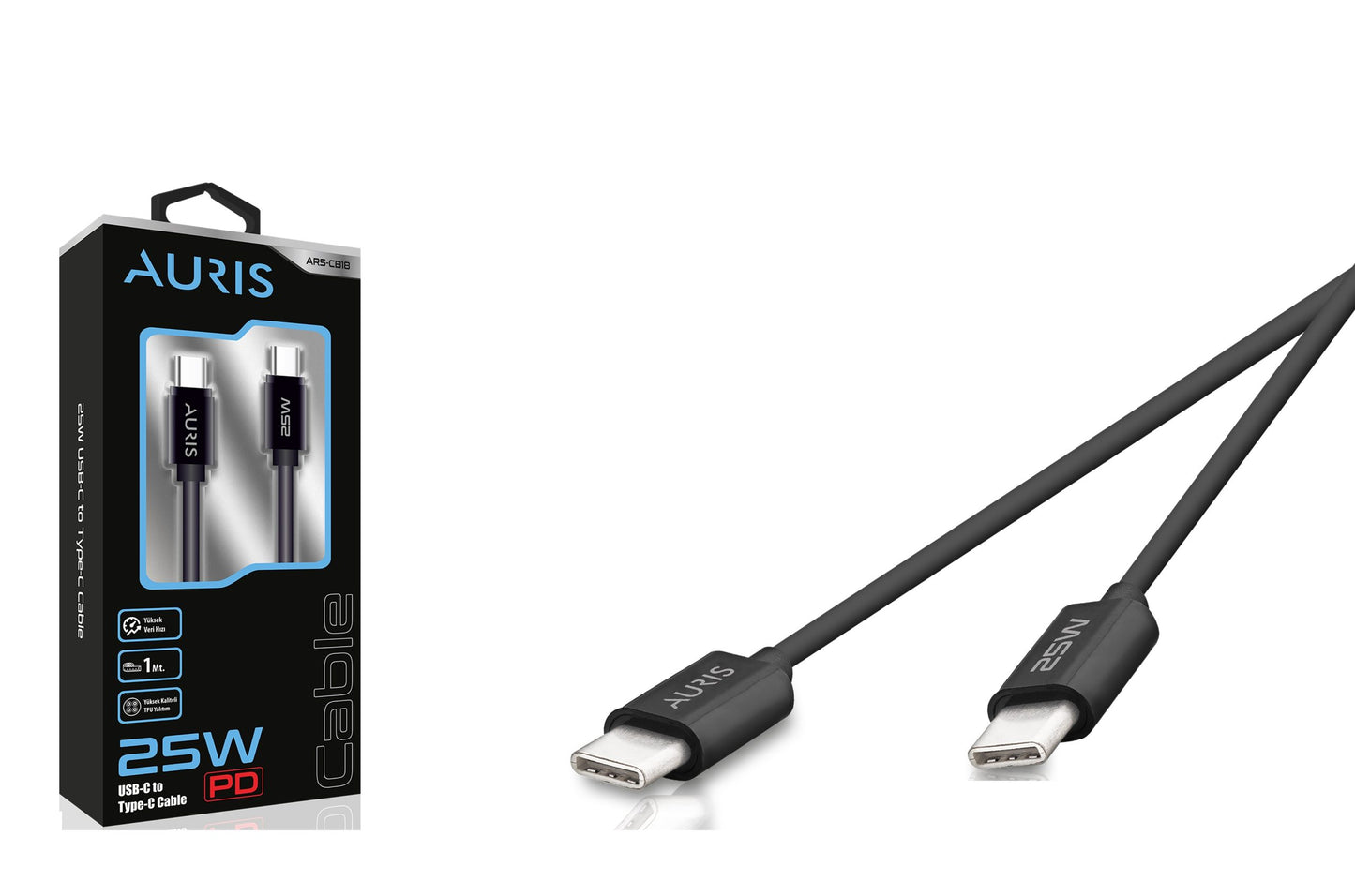 Toptan Şarj Kablosu | Auris CB18 25W Usb-C-Type-C Kablo