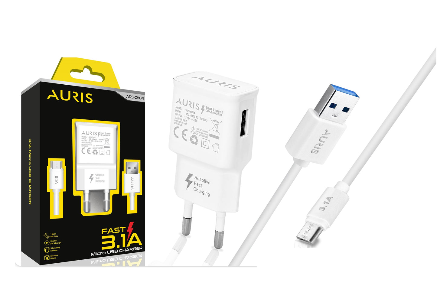 Toptan Şarj Aleti | Auris CH04 Micro Set Fast 3.1A