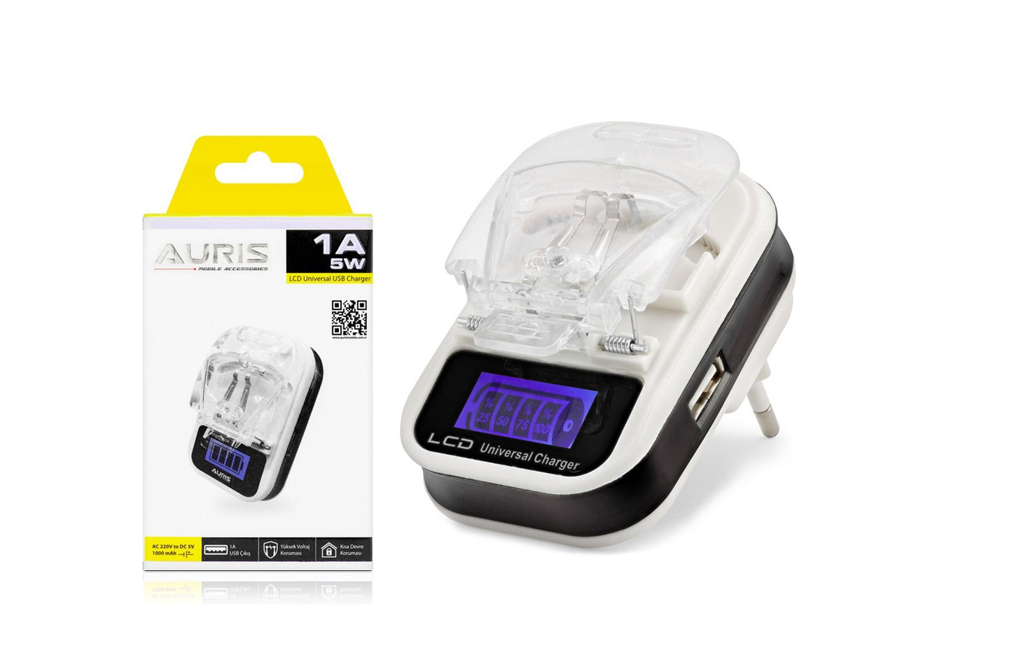 Toptan Şarj Aleti | Auris CH20 Lcd Batarya Şarj