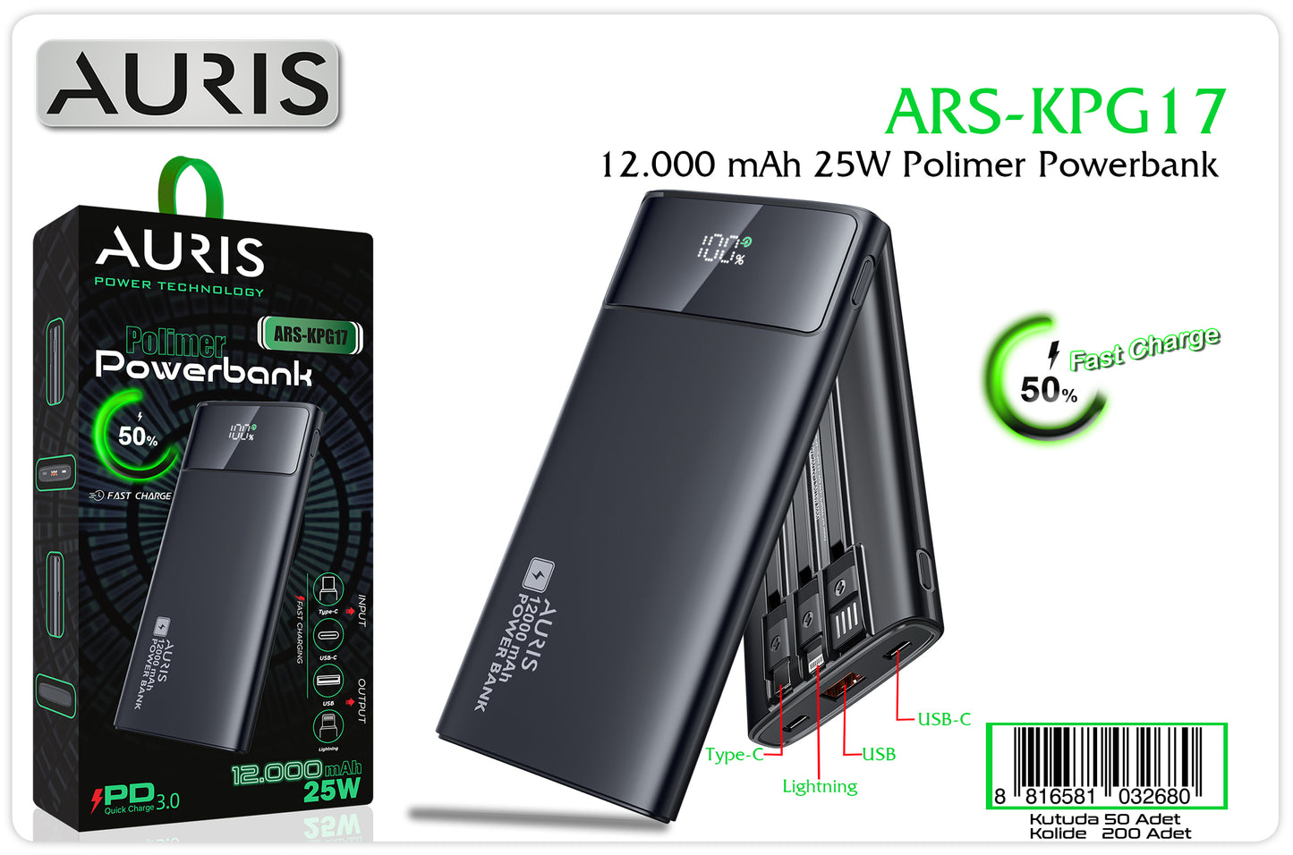 KPG17 12.000 Mah Super Fast