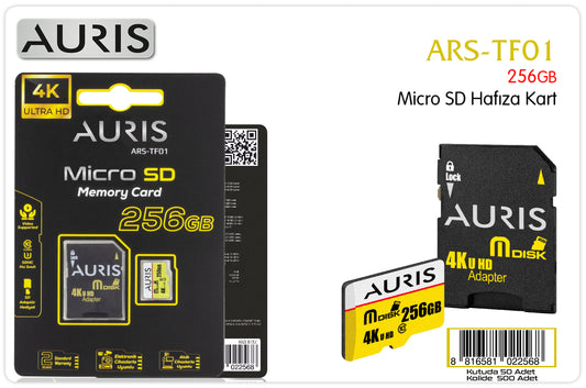Toptan Hafıza Kartı | Auris 256 GB MicroSD