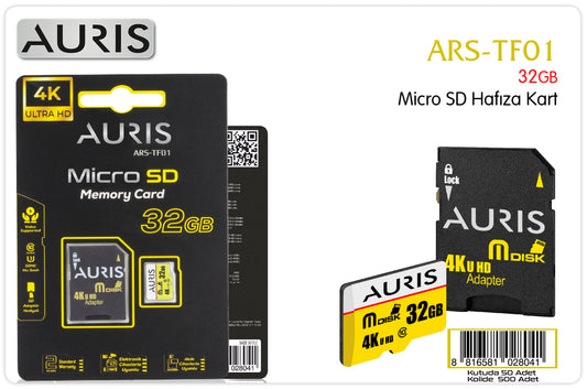 Toptan Hafıza Kartı | Auris 32GB MicroSD