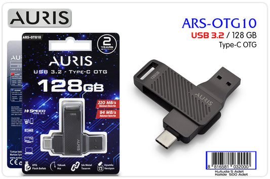 Auris OTG10 128 GB USB 3.2 Type-C Flash