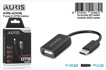 Toptan OTG | Auris AD06 Type-C Otg Kablo