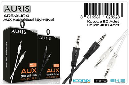 Toptan Aux Kablosu | Auris AU04 Aux Kablo Kibrit
