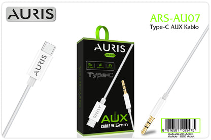 Toptan Aux Kablosu | Auris AU07 Type-C Aux Kablo