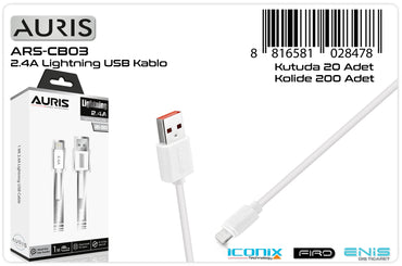 Toptan İphone Lightning Kablo | Auris CB03 Lightning Kablo