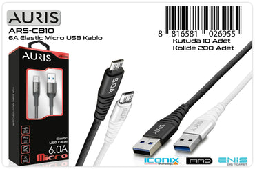 Auris CB10 Micro Kablo Metal 6A