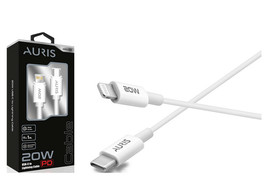 Toptan Şarj Kablosu | Auris CB19 20W Usb-C-Lightning Kablo