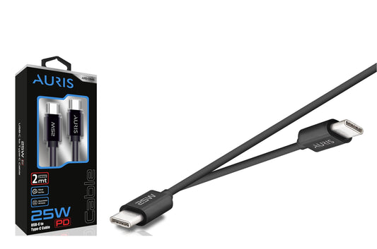 Toptan Şarj Kablosu | Auris CB46 2M Usb-C Type-C Kablo 25W