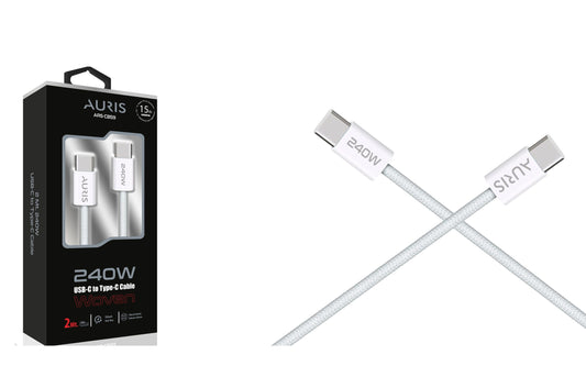 Toptan Şarj Kablosu | Auris CB59 240W Usb-C 2M Kablo ( İ15 )