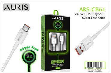 Toptan Şarj Kablosu | CB61 240W Usb Type-C Kablo Super Fast
