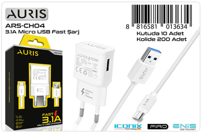 Toptan Şarj Aleti | Auris CH04 Micro Set Fast 3.1A