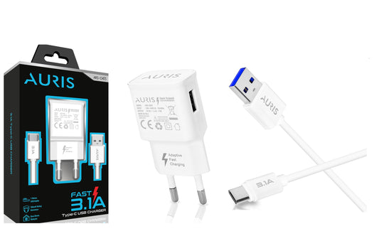 Toptan Şarj Aleti | Auris CH05 Type-C Set Fast 3.1A