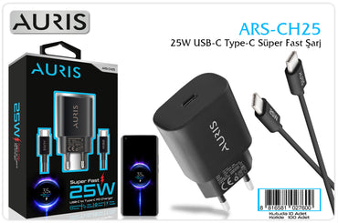 Toptan Şarj Aleti | Auris CH25 25W Type-C Set