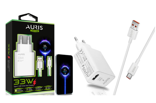 Toptan Şarj Aleti | Auris CH33 Type-C Set 33W