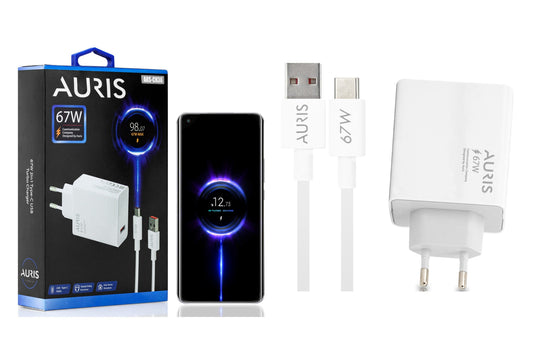 Toptan Şarj Aleti | Auris CH36 Type-C Set 67W Saliseli