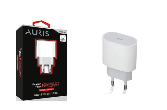 Toptan Şarj Başlığı | Auris CH38 Usb-C Kafa 35W ( i15 )