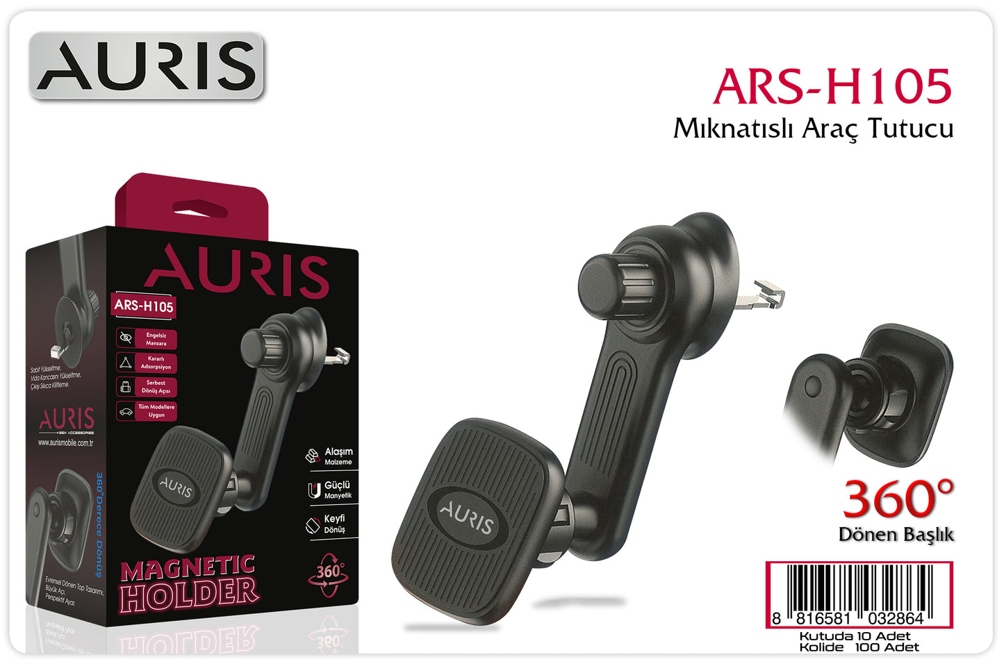 Toptan Telefon Tutucu | Auris H105 Araç İçi Telefon Tutucu
