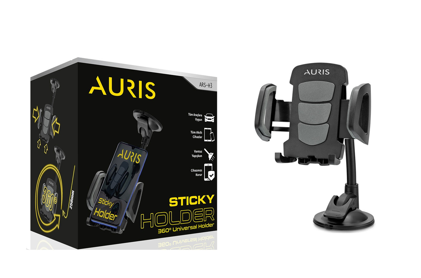 Toptan Telefon Tutucu | Auris H3 Araç İçi Telefon Tutucu
