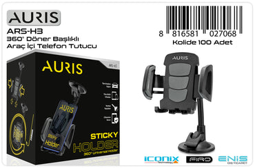 Toptan Telefon Tutucu | Auris H3 Araç İçi Telefon Tutucu