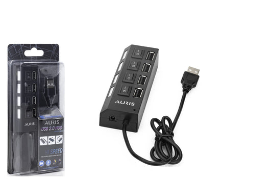 Toptan USB Hub | Auris HB01 4 USB Hub Anahtarlı