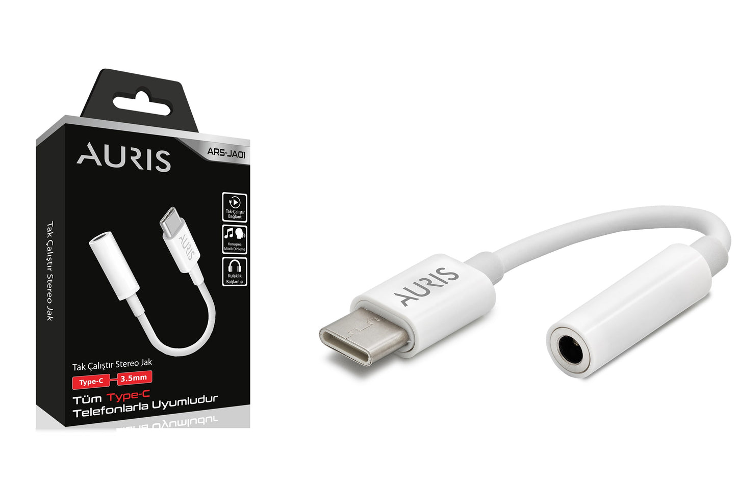 Toptan Kulaklık Çevirici | Auris JA01 Type-C Jack