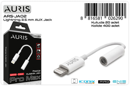 Toptan Kulaklık Çevirici | Auris JA02 Lightning Jack
