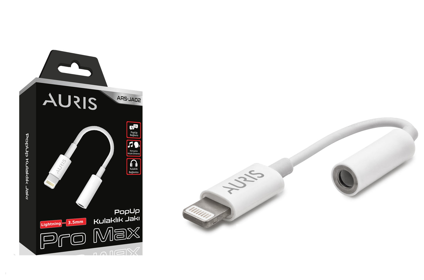 Toptan Kulaklık Çevirici | Auris JA02 Lightning Jack