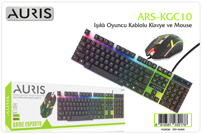 Toptan Klavye | Auris KGC10 Oyuncu Set Klavye ve Mouse