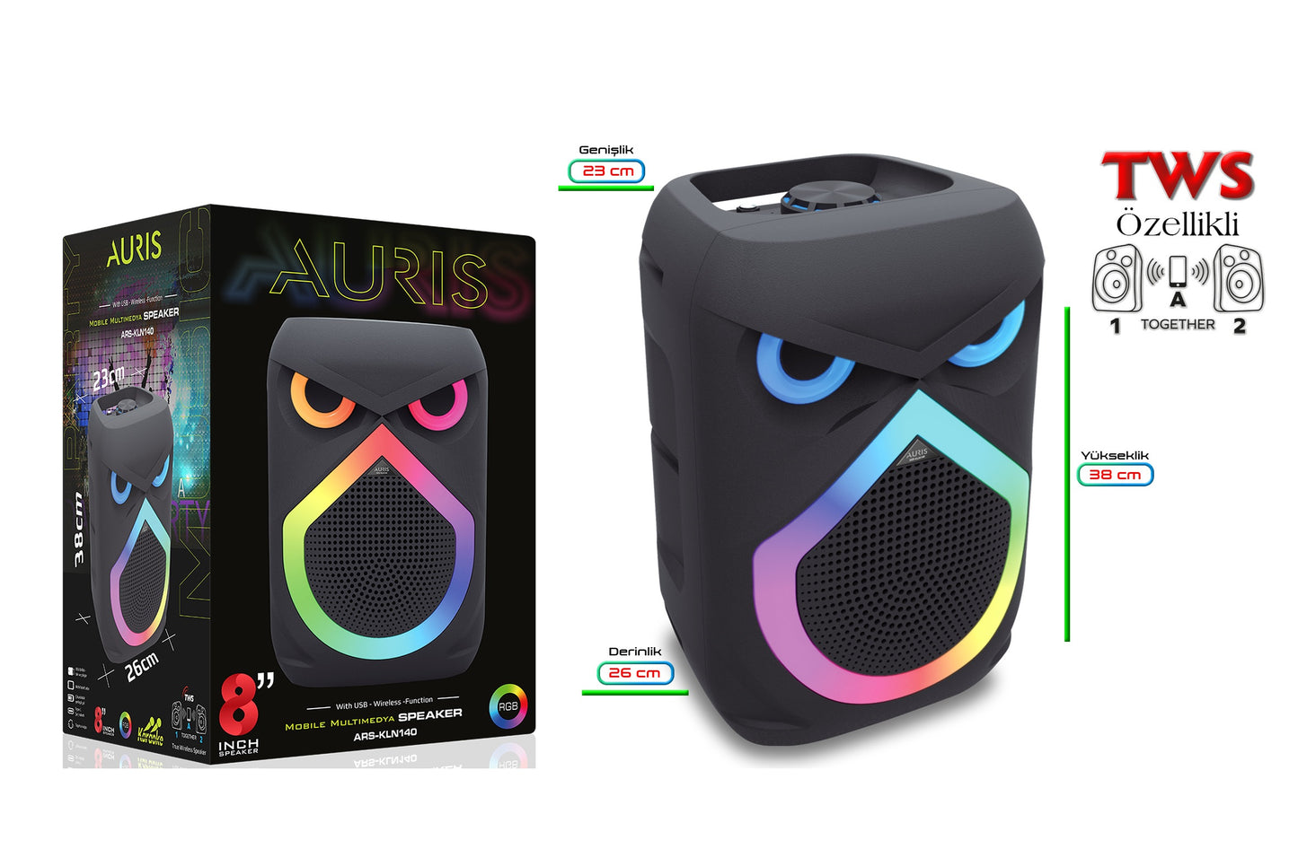 Toptan Müzik Çalar | Auris KLN140 Speaker 8 inç