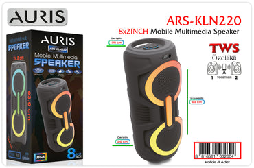 Toptan Müzik Çalar | Auris KLN220 Speaker 2X8 inç