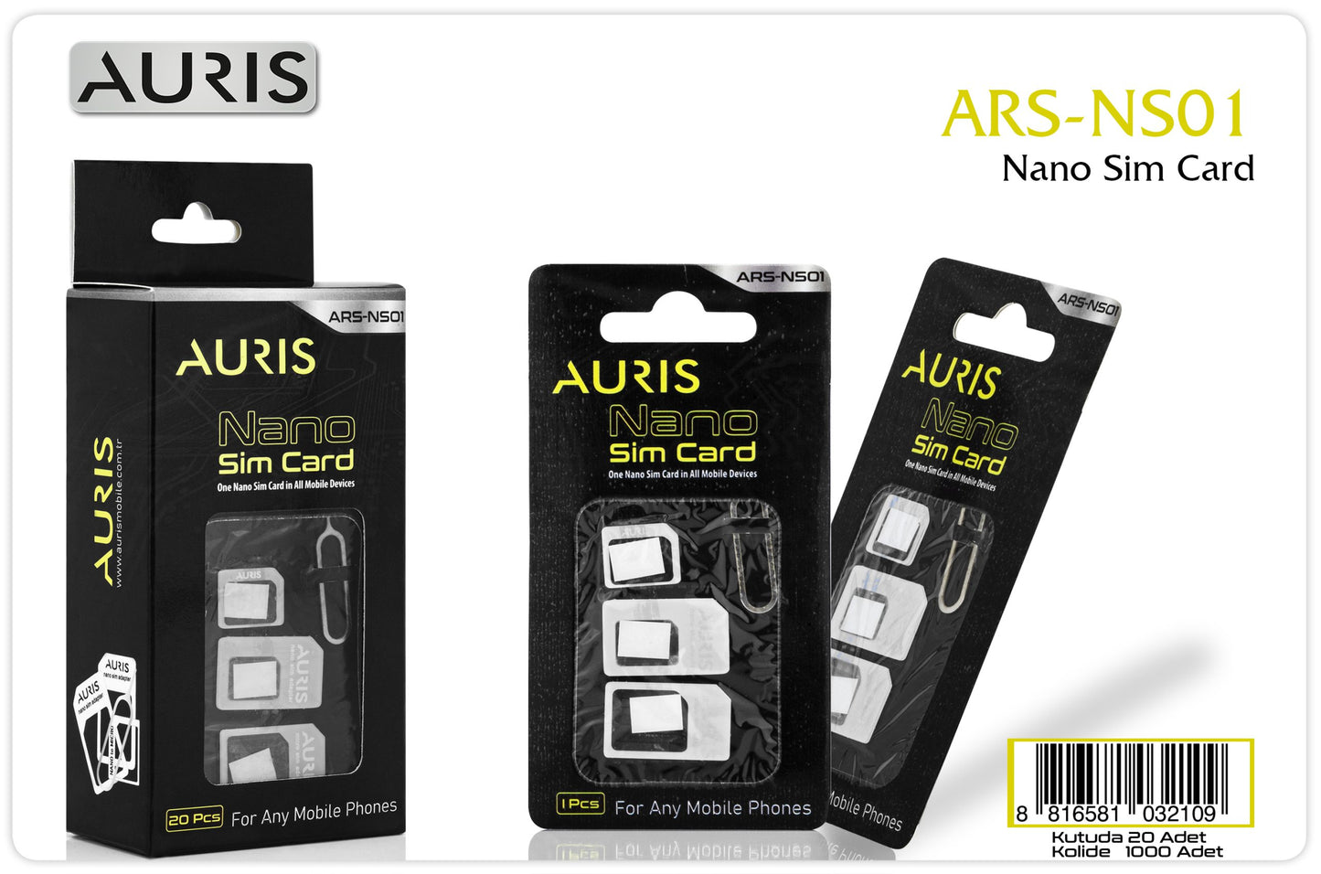 Toptan Sim Adaptörü | Auris NS01 SİM KART
