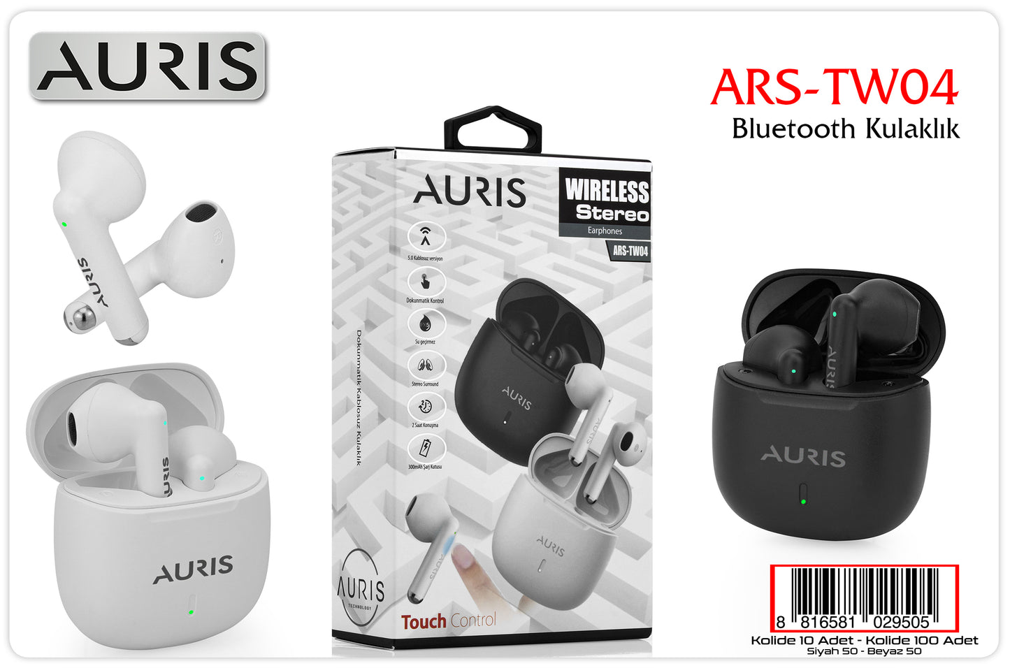 Toptan Bluetooth Kulaklık | Auris TW04 Airpods