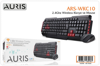Toptan Klavye | Auris WKC10 Wireless Set Klavye ve Mouse