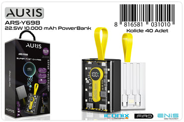Toptan Powerbank | Auris Y698 10.000 Mah Super Fast